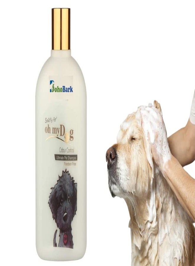 BohoBark شامبو BohoBark العضوي الطبيعي للحيوانات الأليفة، خالٍ من البارابين، يمنح فراءً لامعًا وناعمًا للجراء والكلاب (لطيف على القطط والجراء، 1000 مل) مع فرشاة شامبو للكلاب 80 مل - Image 1